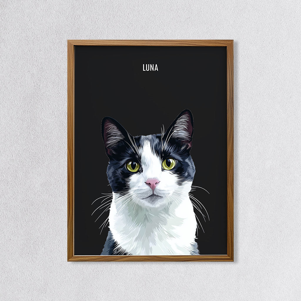 Custom Modern Cat Portrait