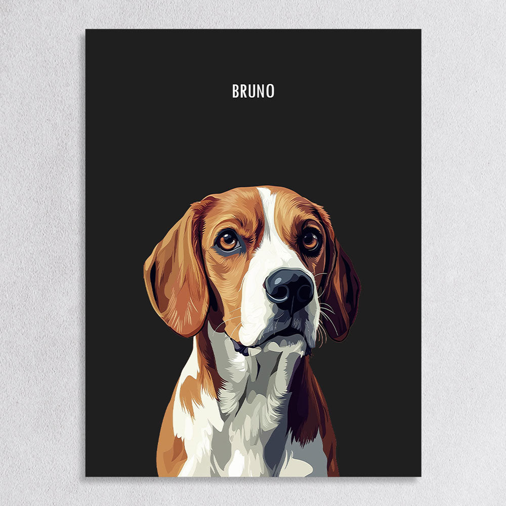 Custom Modern Dog Portrait