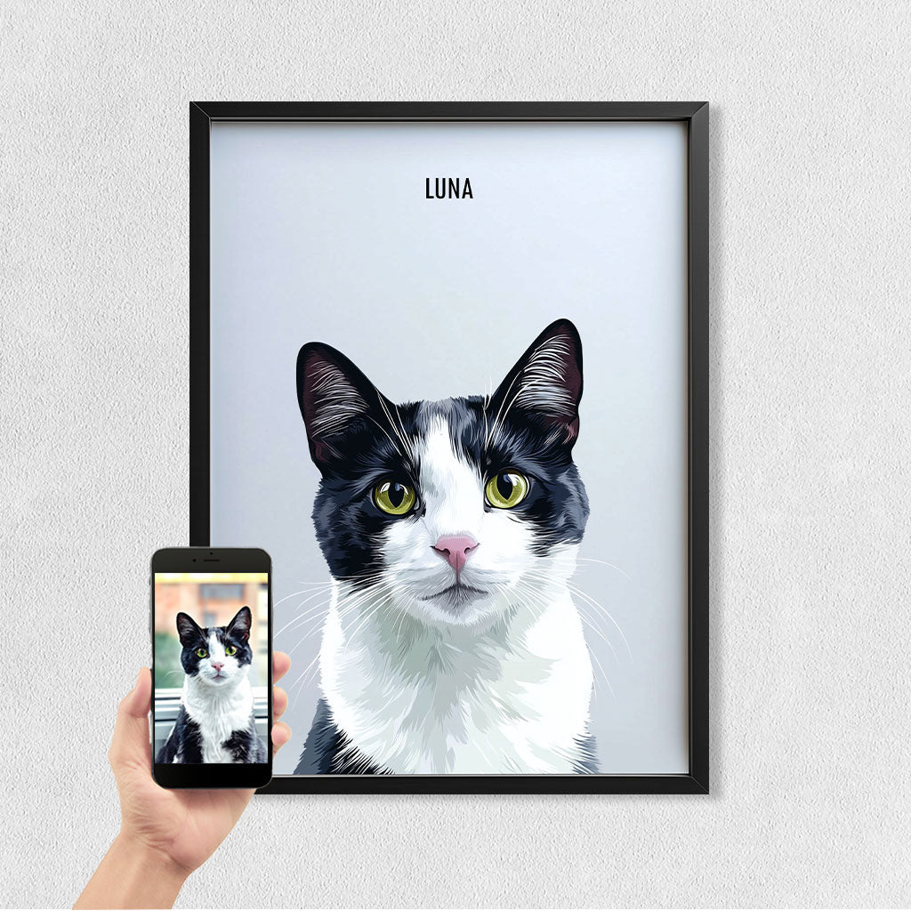 Custom Modern Cat Portrait