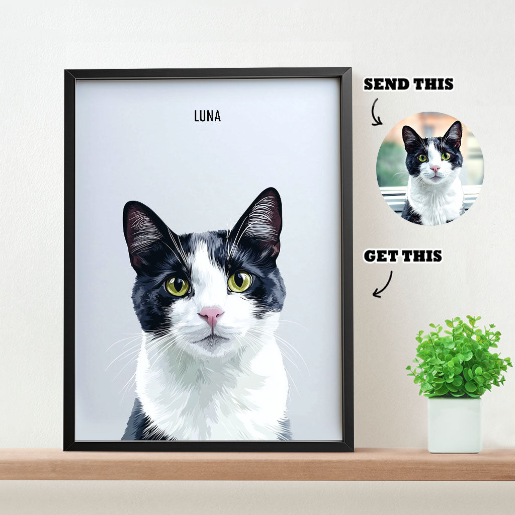 Custom Modern Cat Portrait