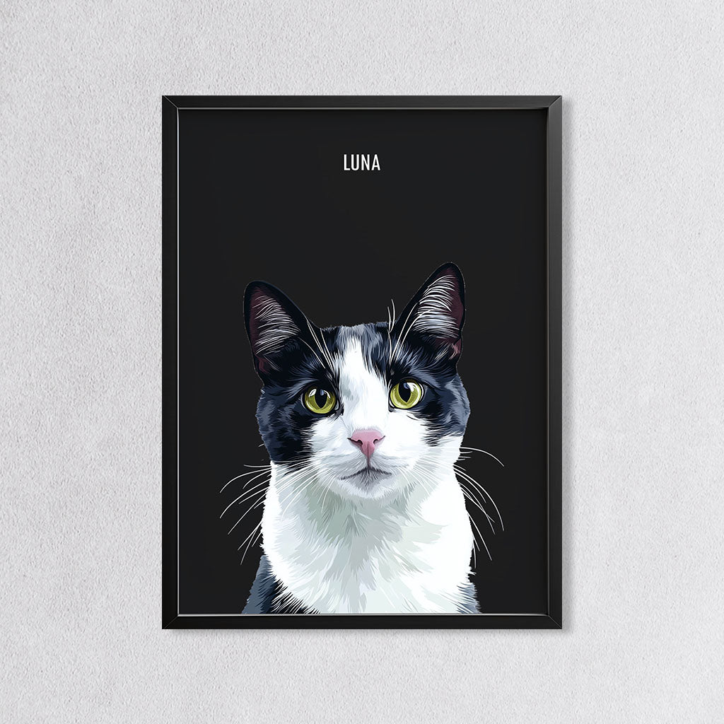 Custom Modern Cat Portrait