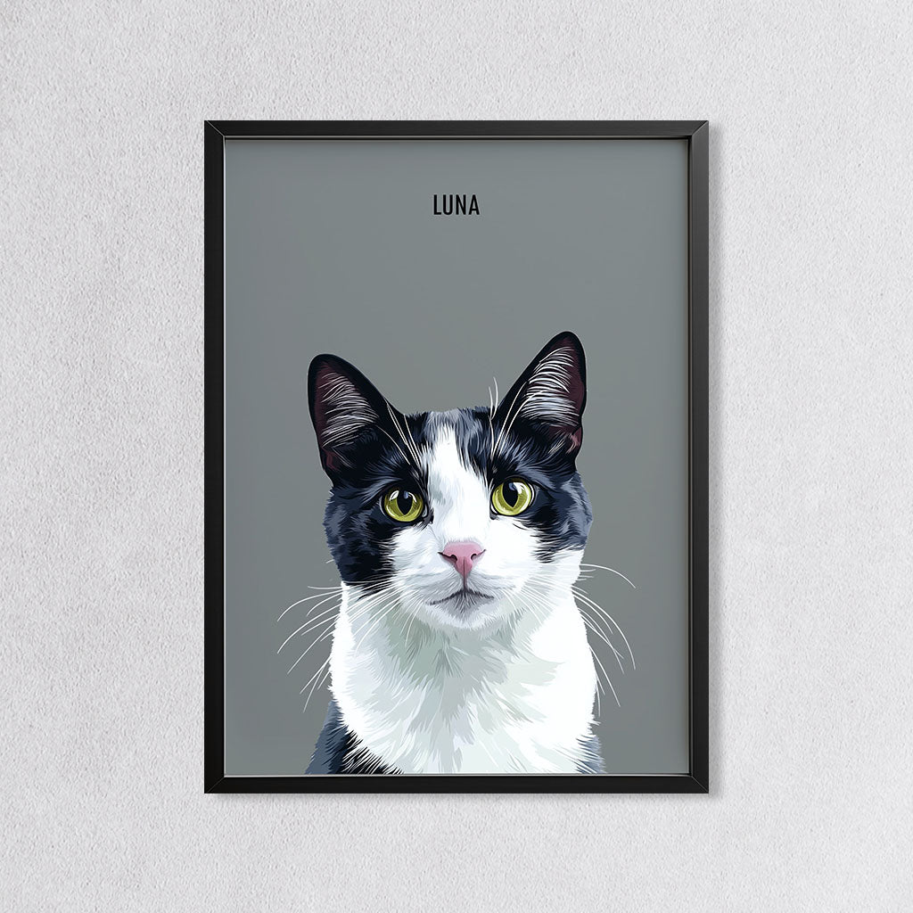 Custom Modern Cat Portrait