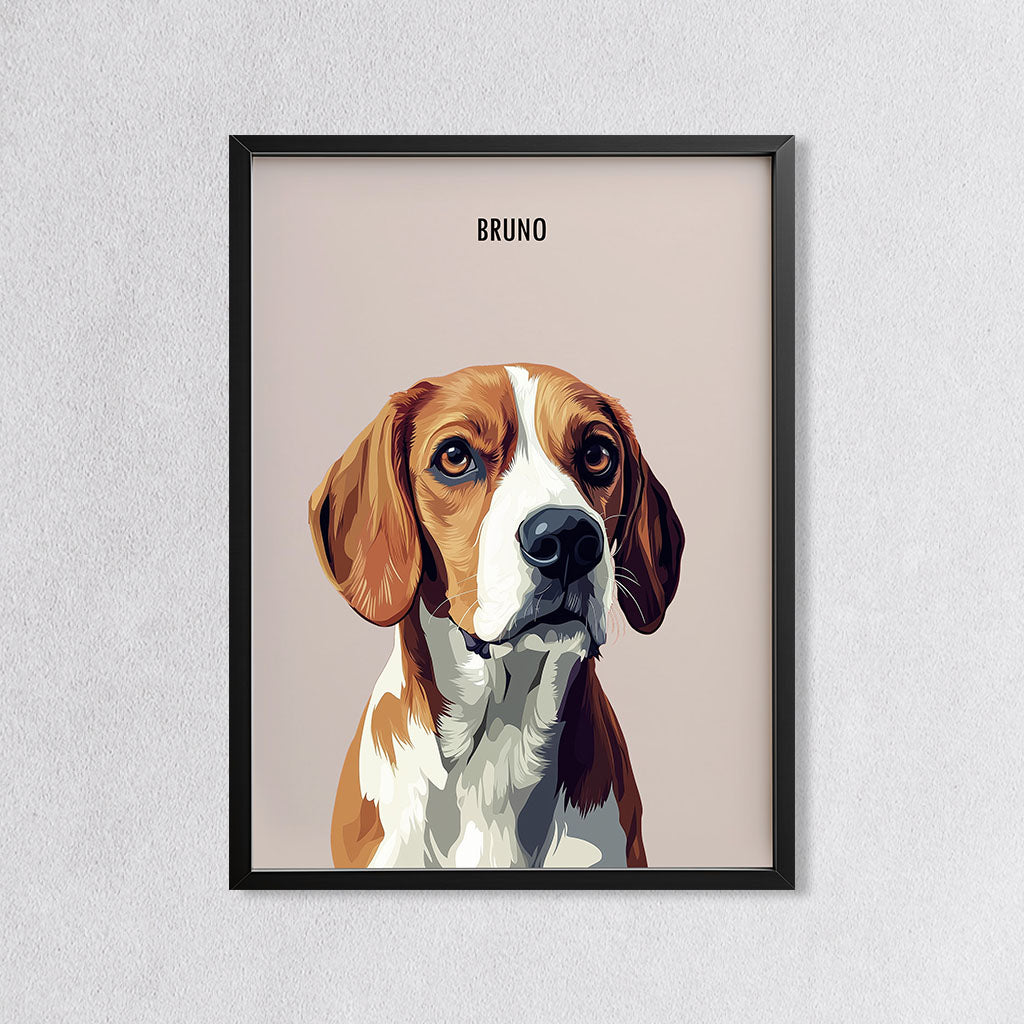 Custom Modern Dog Portrait