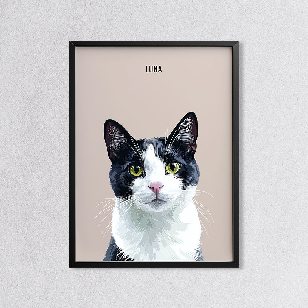 Custom Modern Cat Portrait