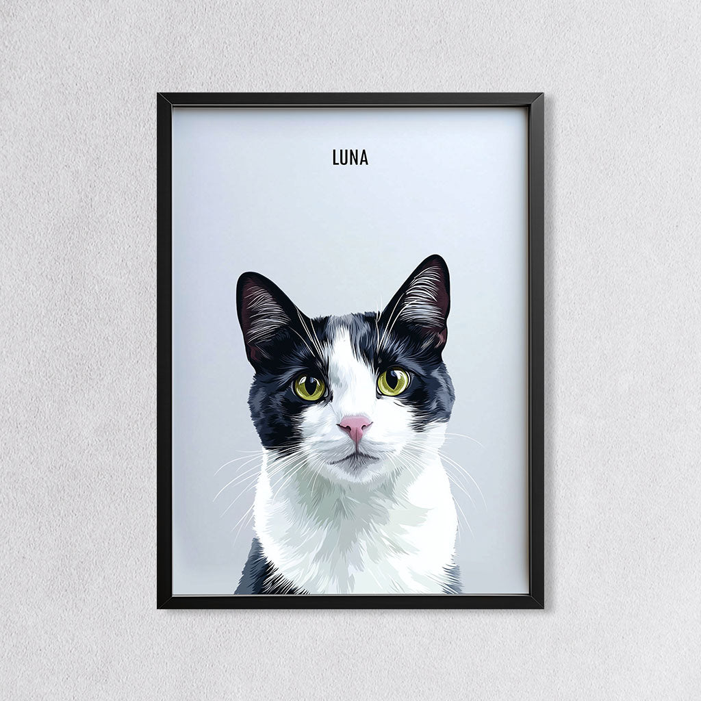 Custom Modern Cat Portrait