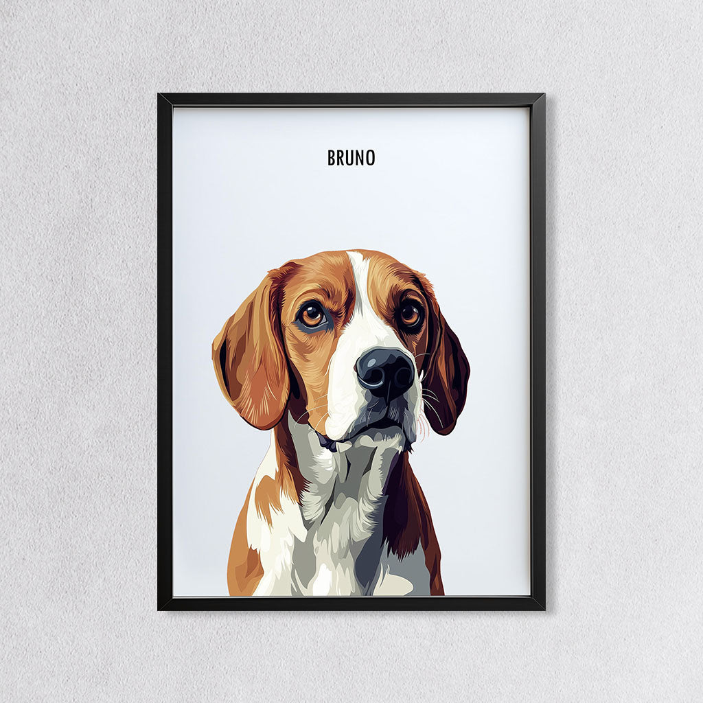 Custom Modern Dog Portrait