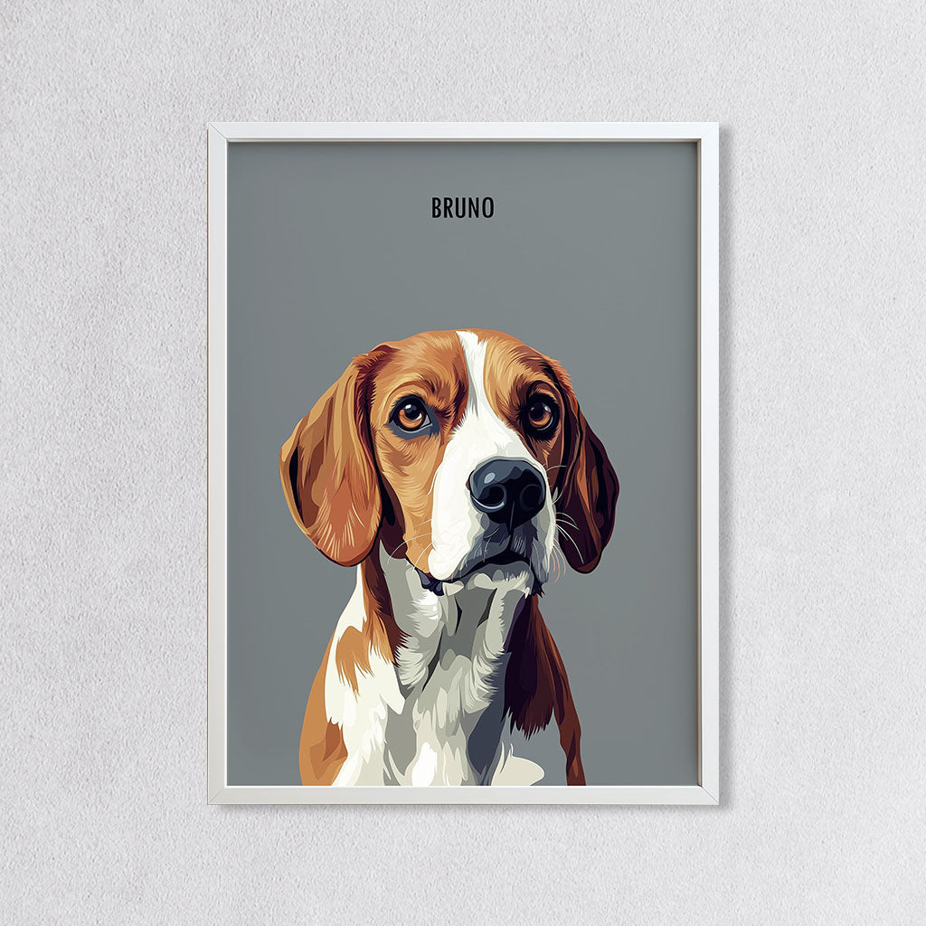 Custom Modern Dog Portrait