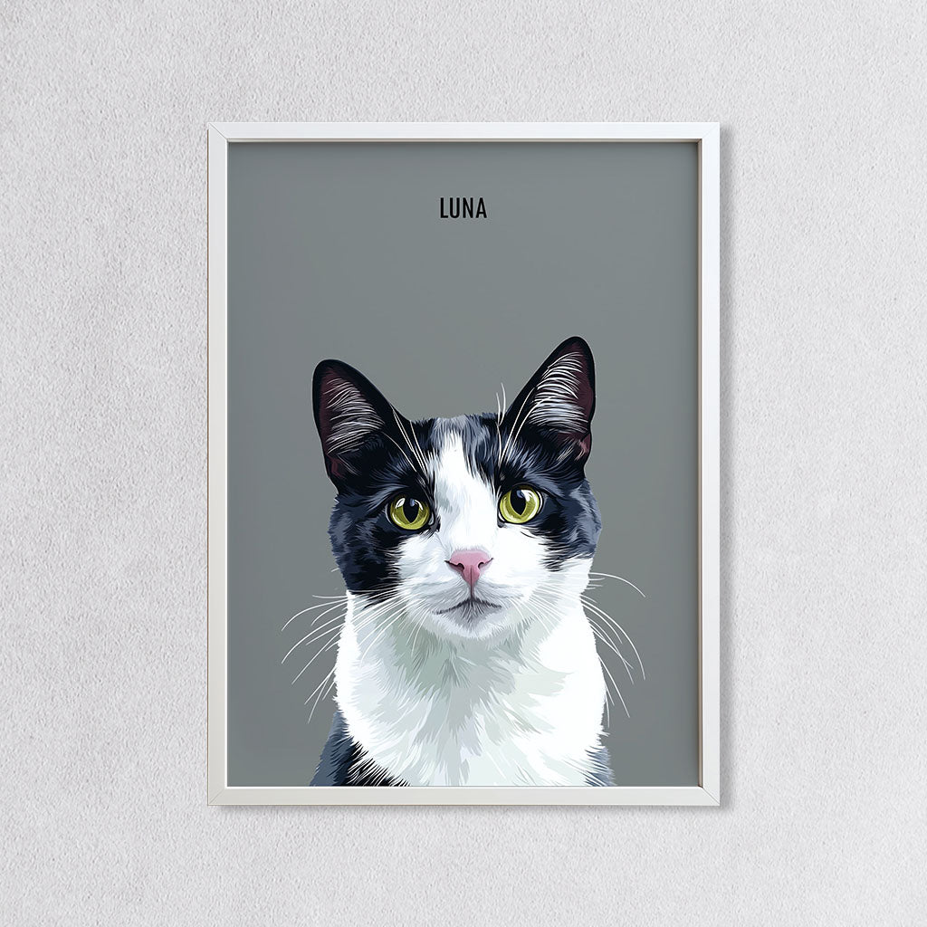 Custom Modern Cat Portrait