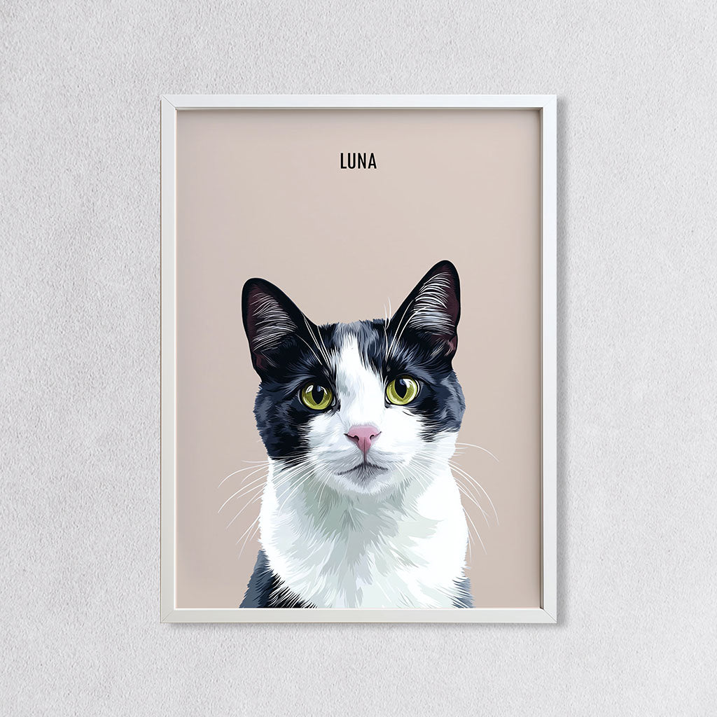 Custom Modern Cat Portrait