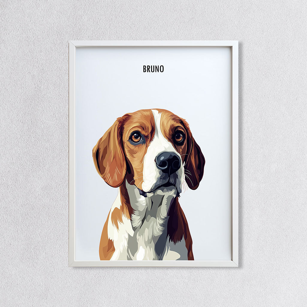 Custom Modern Dog Portrait