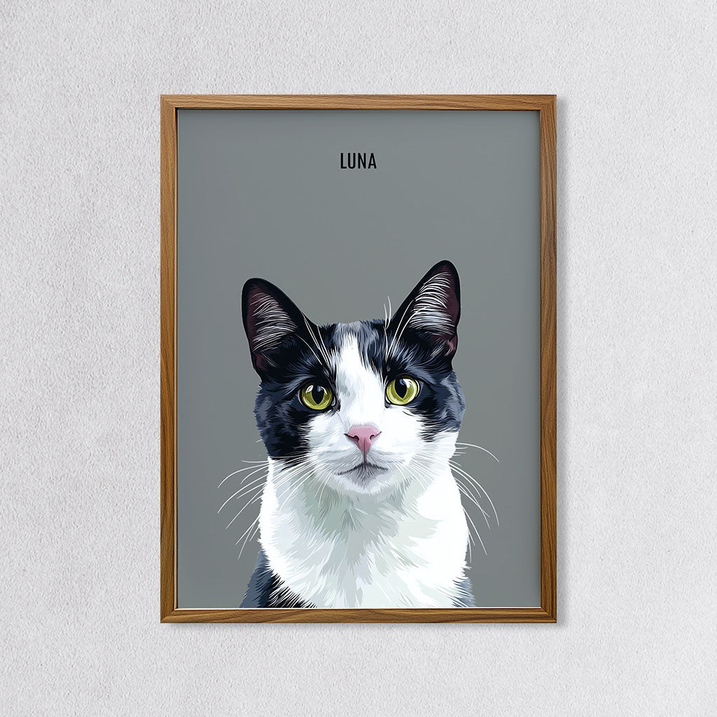 Custom Modern Cat Portrait