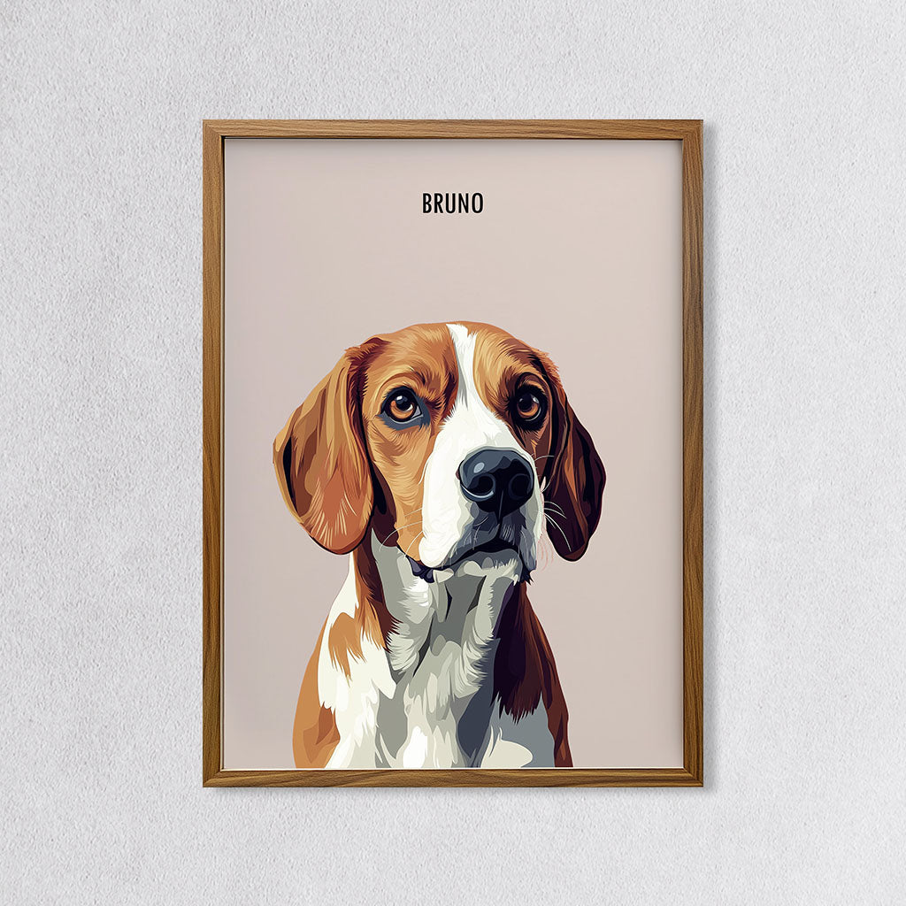 Custom Modern Dog Portrait