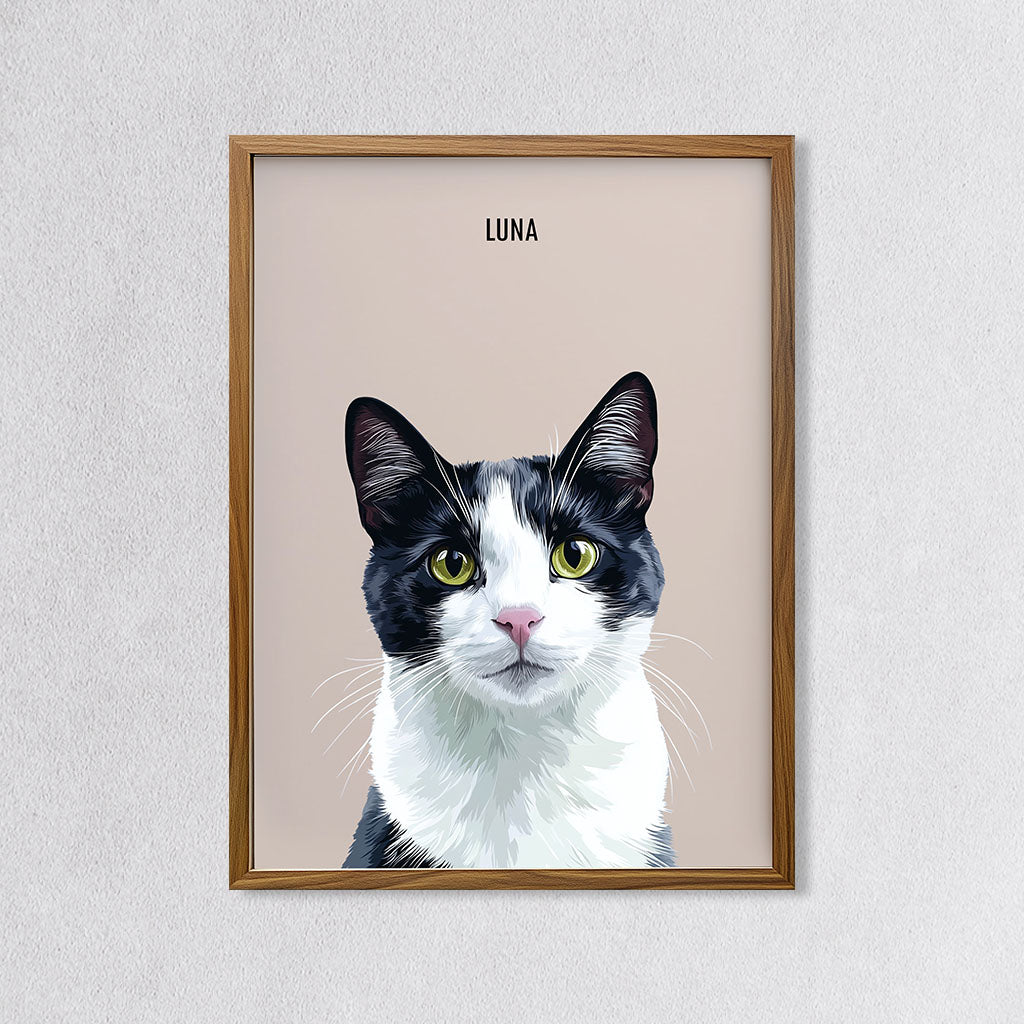 Custom Modern Cat Portrait