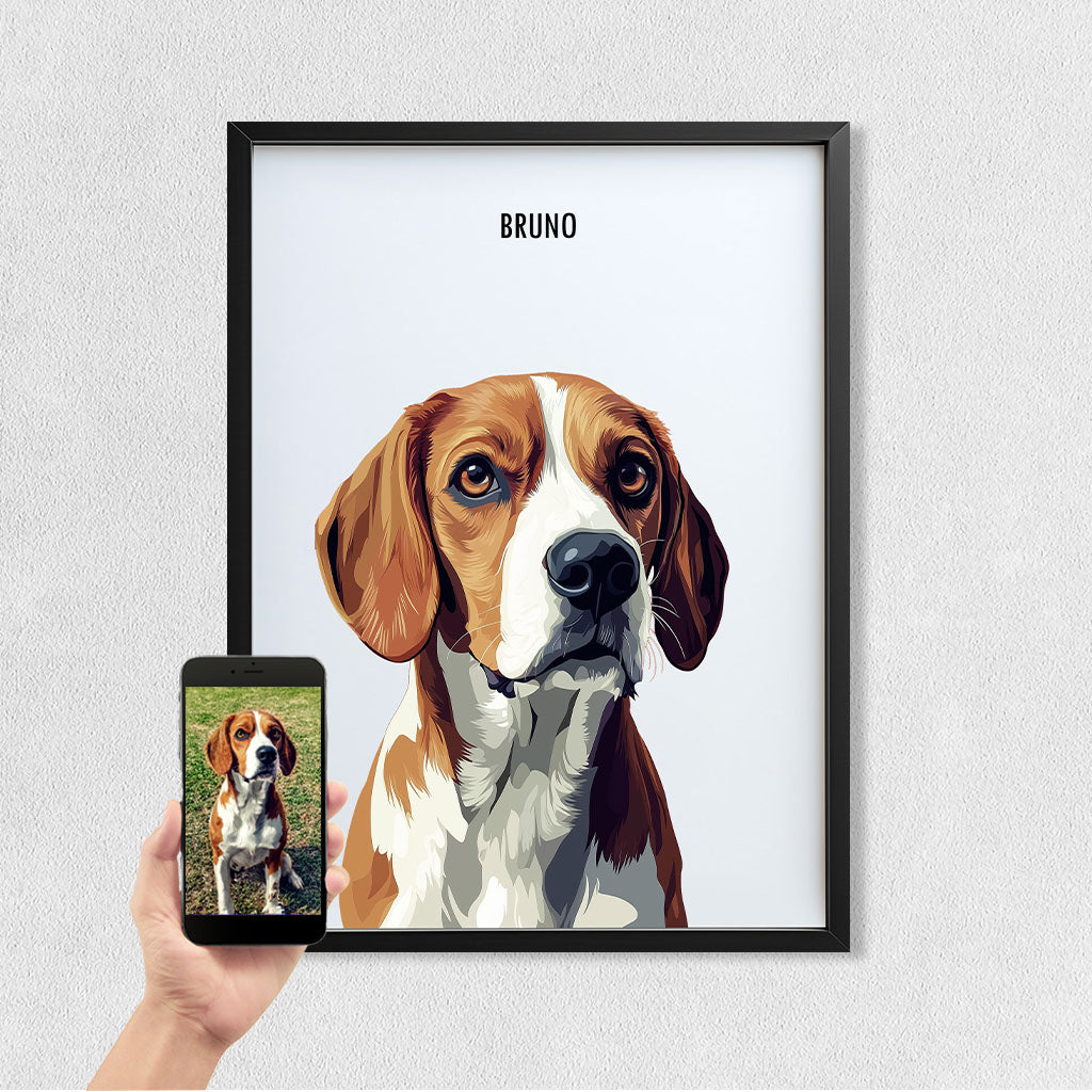 Custom Modern Dog Portrait