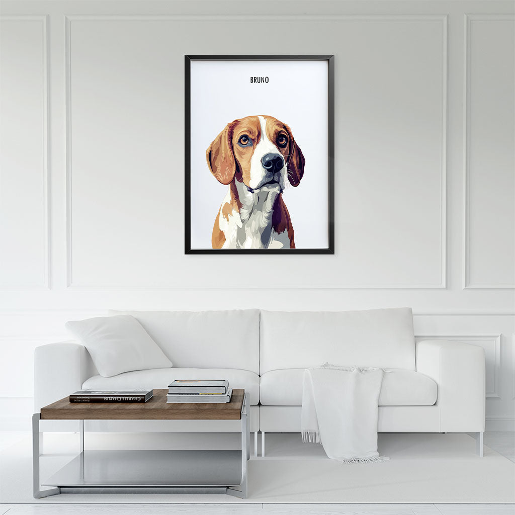 Custom Modern Dog Portrait