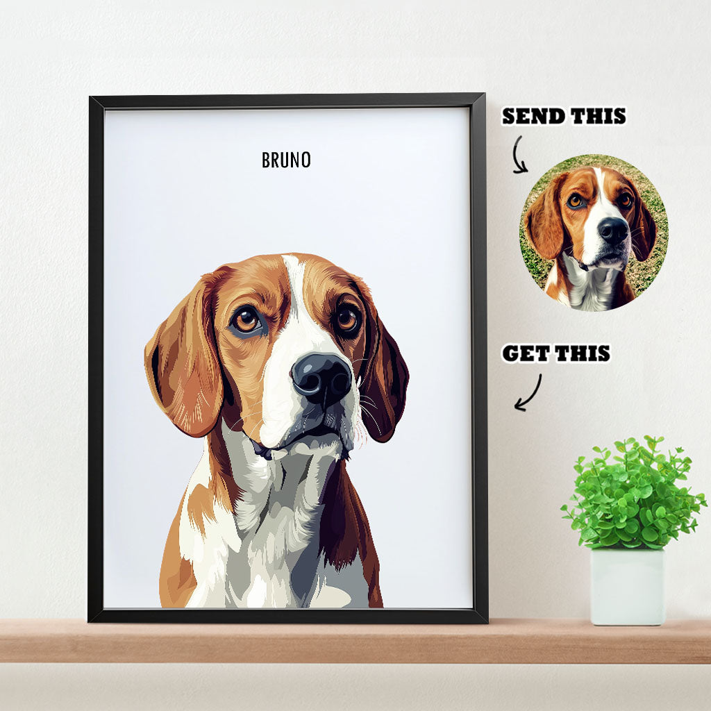 Custom Modern Dog Portrait