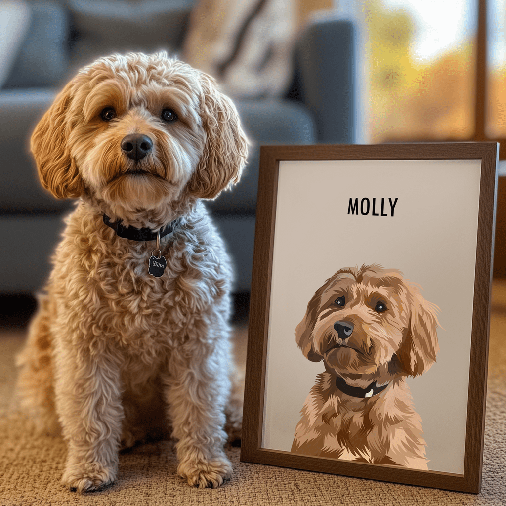 Custom Modern Dog Portrait