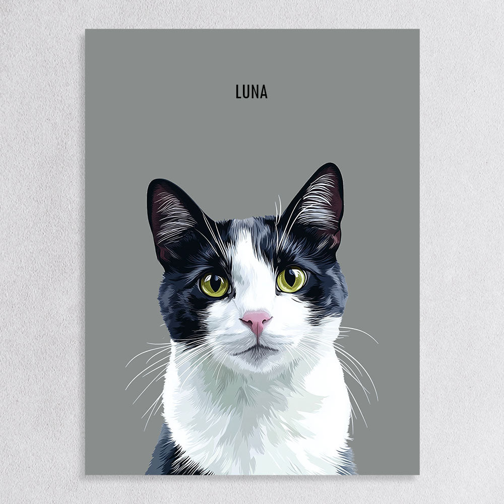 Custom Modern Cat Portrait