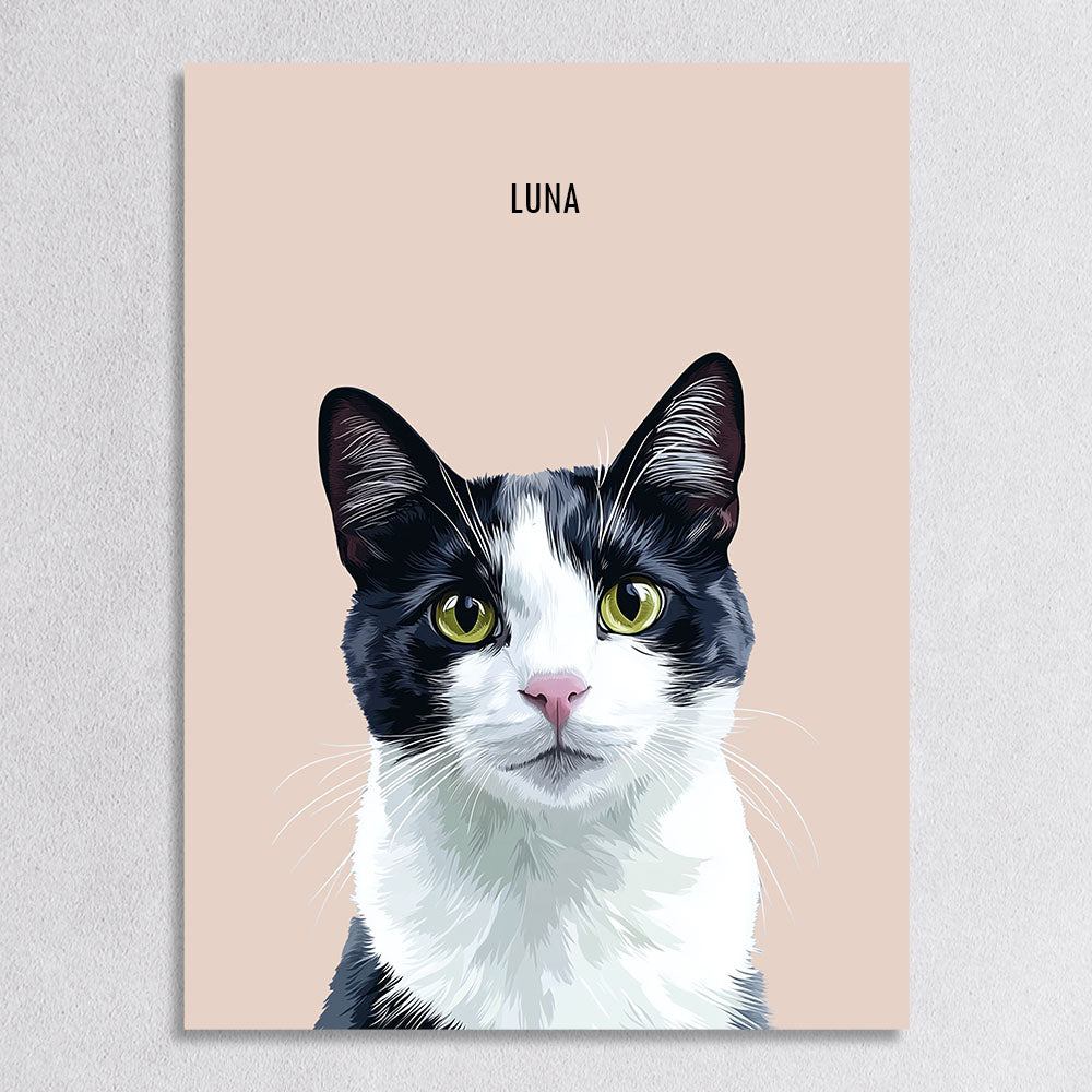 Custom Modern Cat Portrait