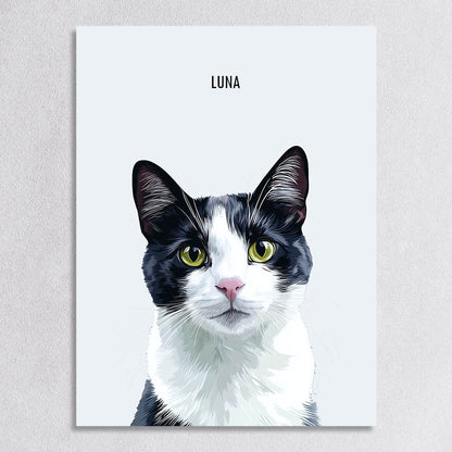 Custom Modern Cat Portrait